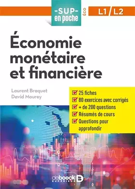 Couverture du produit · Économie monétaire et financière