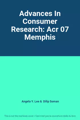 Couverture du produit · Advances In Consumer Research: Acr 07 Memphis