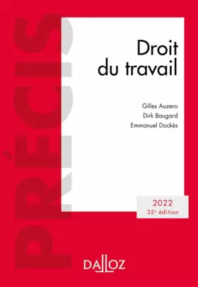 Couverture du produit · Droit du travail 2022 - 35e ed.