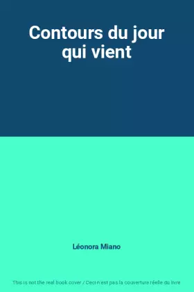 Couverture du produit · Contours du jour qui vient