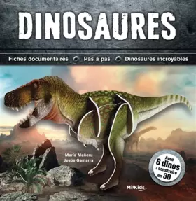 Couverture du produit · Dinosaures - Kit de Construction 3D - Fiches documentaires - Pas à pas - Dinosaures incroyables