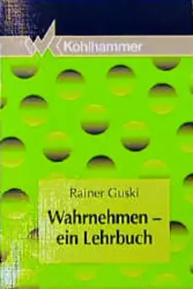 Couverture du produit · Wahrnehmen - ein Lehrbuch
