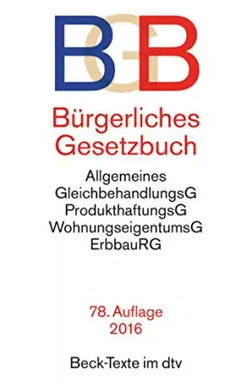 Couverture du produit · Bgb - Burgerliches Gesetzbuch