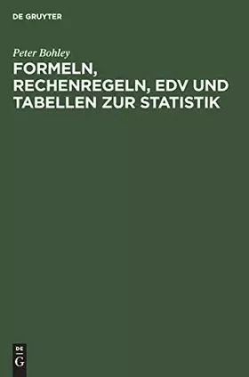 Couverture du produit · Formeln, Rechenregeln, EDV und Tabellen zur Statistik