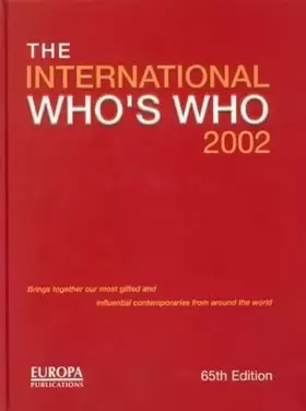 Couverture du produit · The International Who's Who 2002