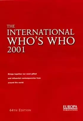 Couverture du produit · Intl Whos Who 2001