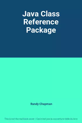 Couverture du produit · Java Class Reference Package