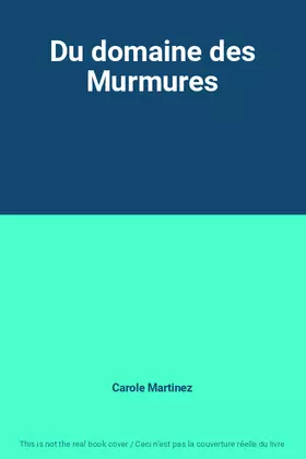 Couverture du produit · Du domaine des Murmures