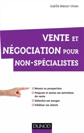 Couverture du produit · Vente et négociation pour non-spécialistes