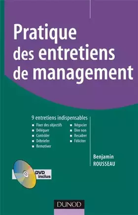Couverture du produit · Pratique des entretiens de management - 9 entretiens indispensables - Livre+DVD: 9 entretiens indispensables