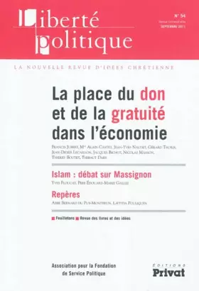 Couverture du produit · Liberté politique, N° 54, Septembre 201 : La place du don et de la gratuité dans l'économie