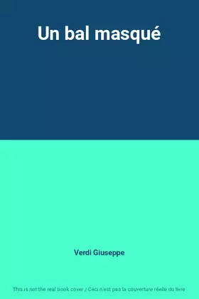 Couverture du produit · Un bal masqué