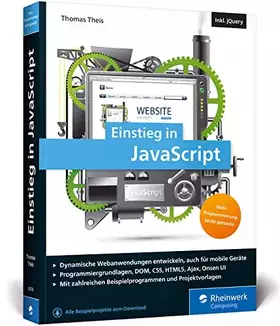 Couverture du produit · Einstieg in JavaScript: Dynamische Webseiten erstellen. Inkl. Ajax, jQuery, Onsen UI u. v. m.