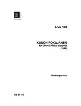 Couverture du produit · Pärt: Kanon Pokajanen for mixed choir (SATB) a cappella
