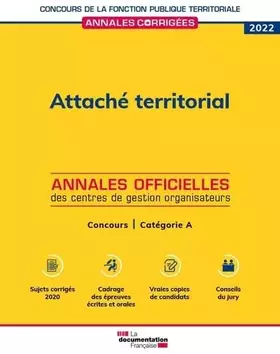 Couverture du produit · Attaché territorial 2022: Concours externe, interne, 3éme concours. Catégorie A