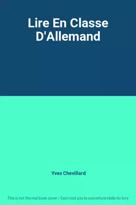 Couverture du produit · Lire En Classe D'Allemand