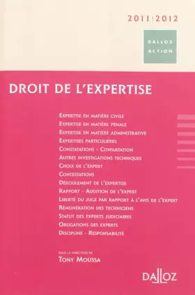 Couverture du produit · Droit de l'expertise 2011/2012 - 2e éd.: Dalloz Action