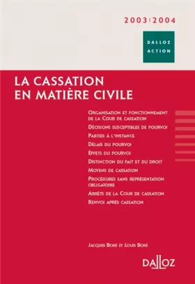 Couverture du produit · La Cassation en matière civile