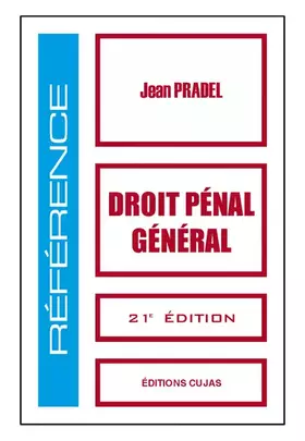 Couverture du produit · Droit pénal général