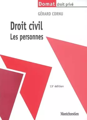 Couverture du produit · Droit civil : Les personnes