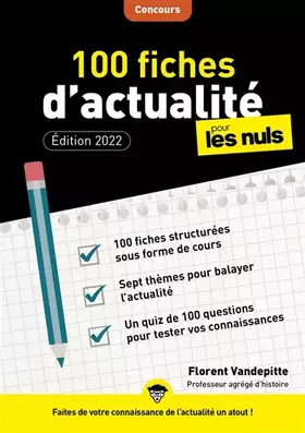 Couverture du produit · 100 fiches d'actualité pour les Nuls Concours, 4ème édition