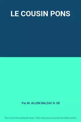 Couverture du produit · LE COUSIN PONS