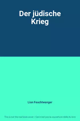 Couverture du produit · Der jüdische Krieg