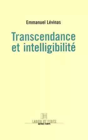 Couverture du produit · Transcendance et intelligibilité