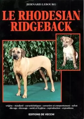Couverture du produit · Le rhodesian ridgeback