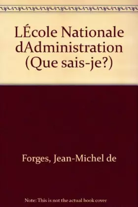Couverture du produit · L'École nationale d'administration