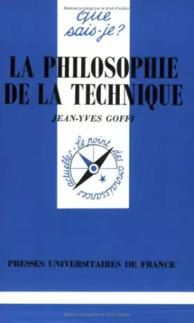 Couverture du produit · La philosophie de la technique