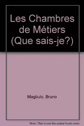 Couverture du produit · Les Chambres de Métiers
