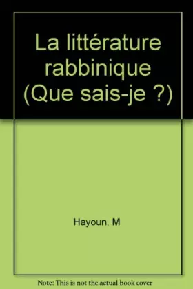 Couverture du produit · La Littérature rabbinique
