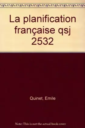 Couverture du produit · La Planification française