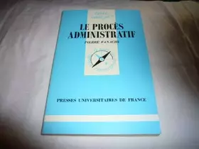 Couverture du produit · Le procés administratif