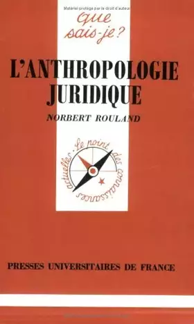Couverture du produit · L'Anthropologie juridique
