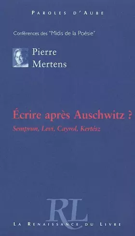 Couverture du produit · Écrire après Auschwitz ?