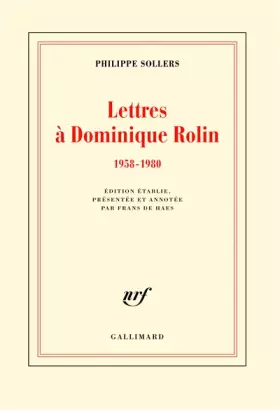 Couverture du produit · Lettres à Dominique Rolin: (1958-1980)