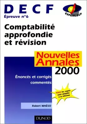 Couverture du produit · Comptabilité approfondie et révision DECF