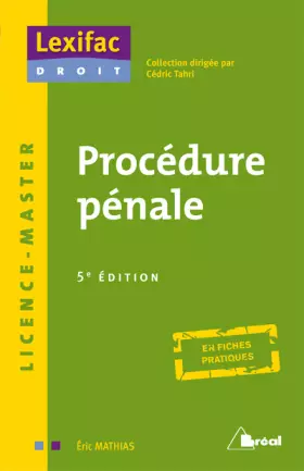 Couverture du produit · Procedure Pénale 5 Edt