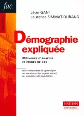 Couverture du produit · Démographie expliquée. Méthodes d'analyse et études de cas