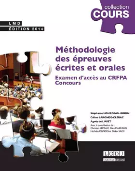 Couverture du produit · Méthodologie des épreuves écrites et orales des concours