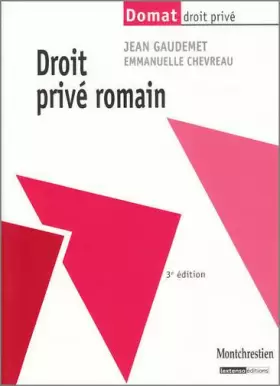 Couverture du produit · Droit privé romain
