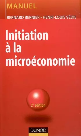 Couverture du produit · Initiation à la microéconomie