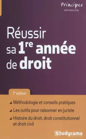 Couverture du produit · Réussir sa première année de droit