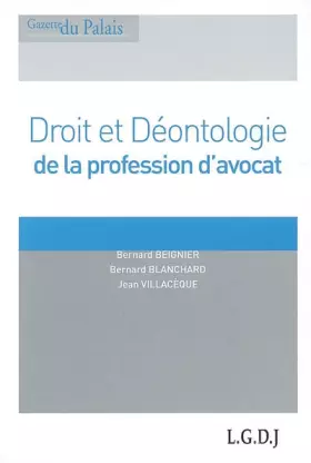Couverture du produit · droit et déontologie de la profession d'avocat