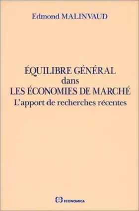 Couverture du produit · Equilibre général dans les économies de marché