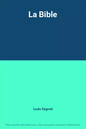 Couverture du produit · La Bible