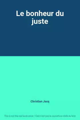 Couverture du produit · Le bonheur du juste
