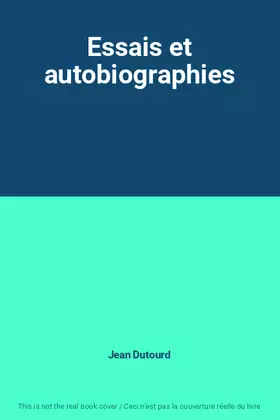 Couverture du produit · Essais et autobiographies